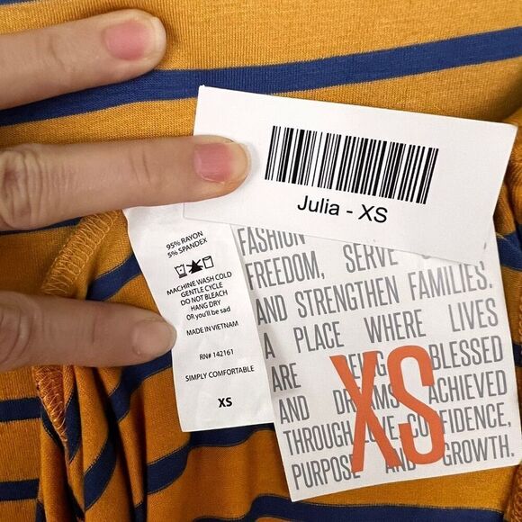 Lularoe Julia Fitted Dress NWT - Size XS - Picture 3 of 4